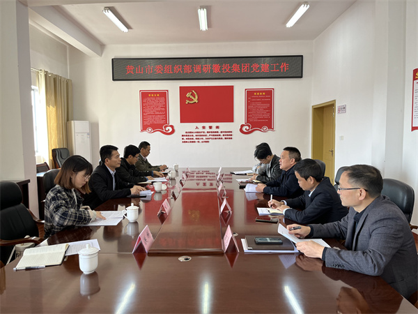 11月24日，黄山市委组织部部长程峰率队调研黄山乐玩（中国）集团党建工作，洪董作汇报.jpg